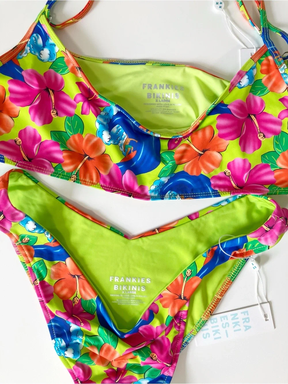 Frankie’s Bikinis | Katy Floral Bikini Set XL Beach Travel Tropical Vacation